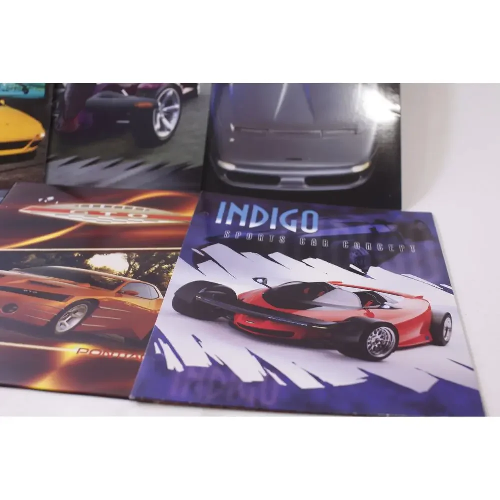 Unused 90s Sports Car, Portfolio, Lot, Paper Folder, Set of 6, Automotive, Offi